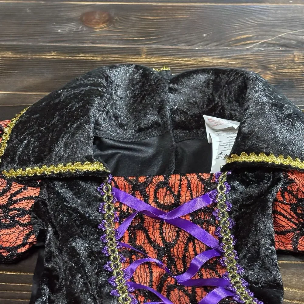Rubie's Orange Spider Witch Girl's Small (5-6) Halloween Costume Dress Up - Picture 14 of 16